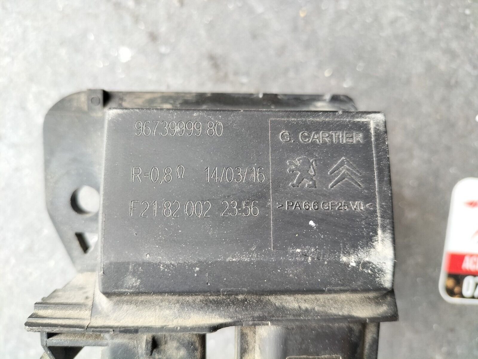 RESISTANCE DE CHAUFFAGE PEUGEOT 308SW REFERENCE: 9673999980