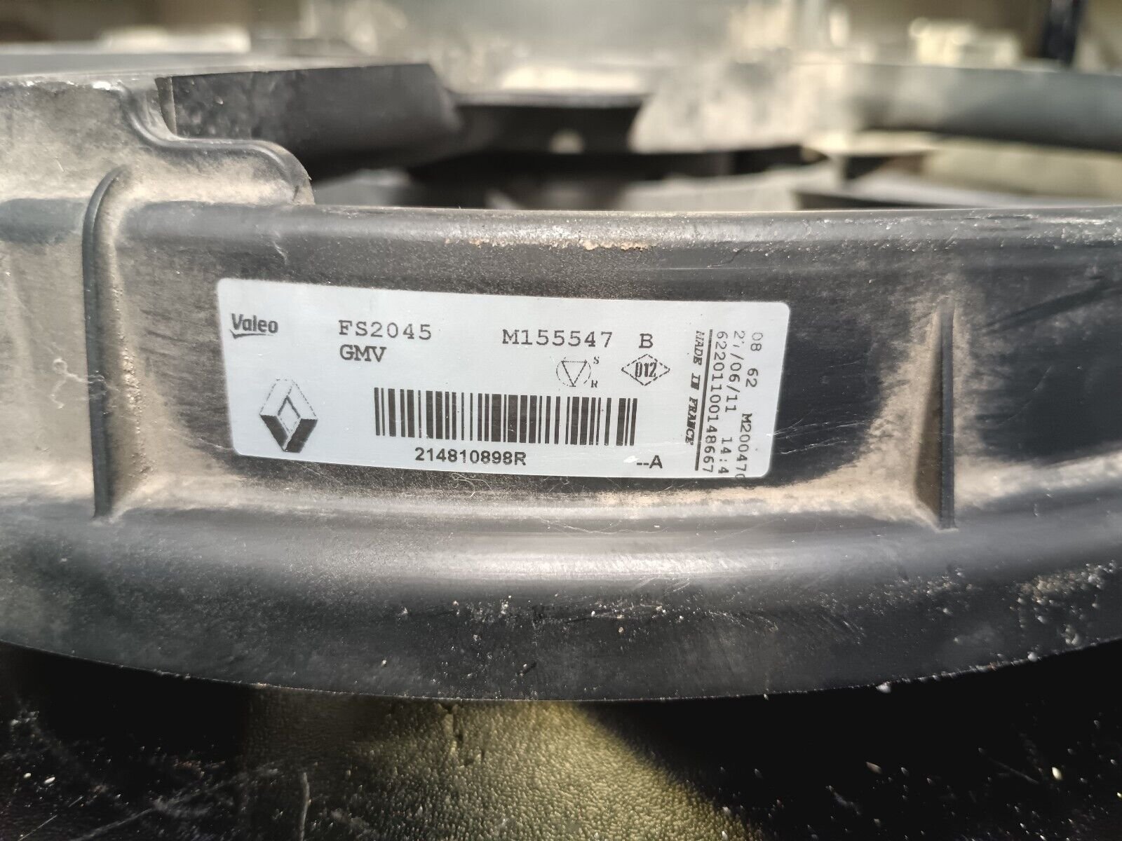 VENTILATEUR MOTEUR RENAULT MEGAN SCENIC 1.5DCI 110CH REFERENCE: 214810898R