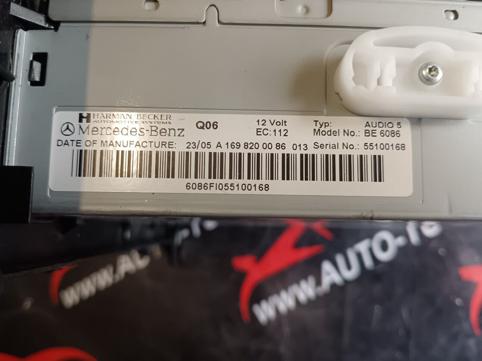 AUTORADIO MERCEDES CLASSE B REFERENCE: 1698200086