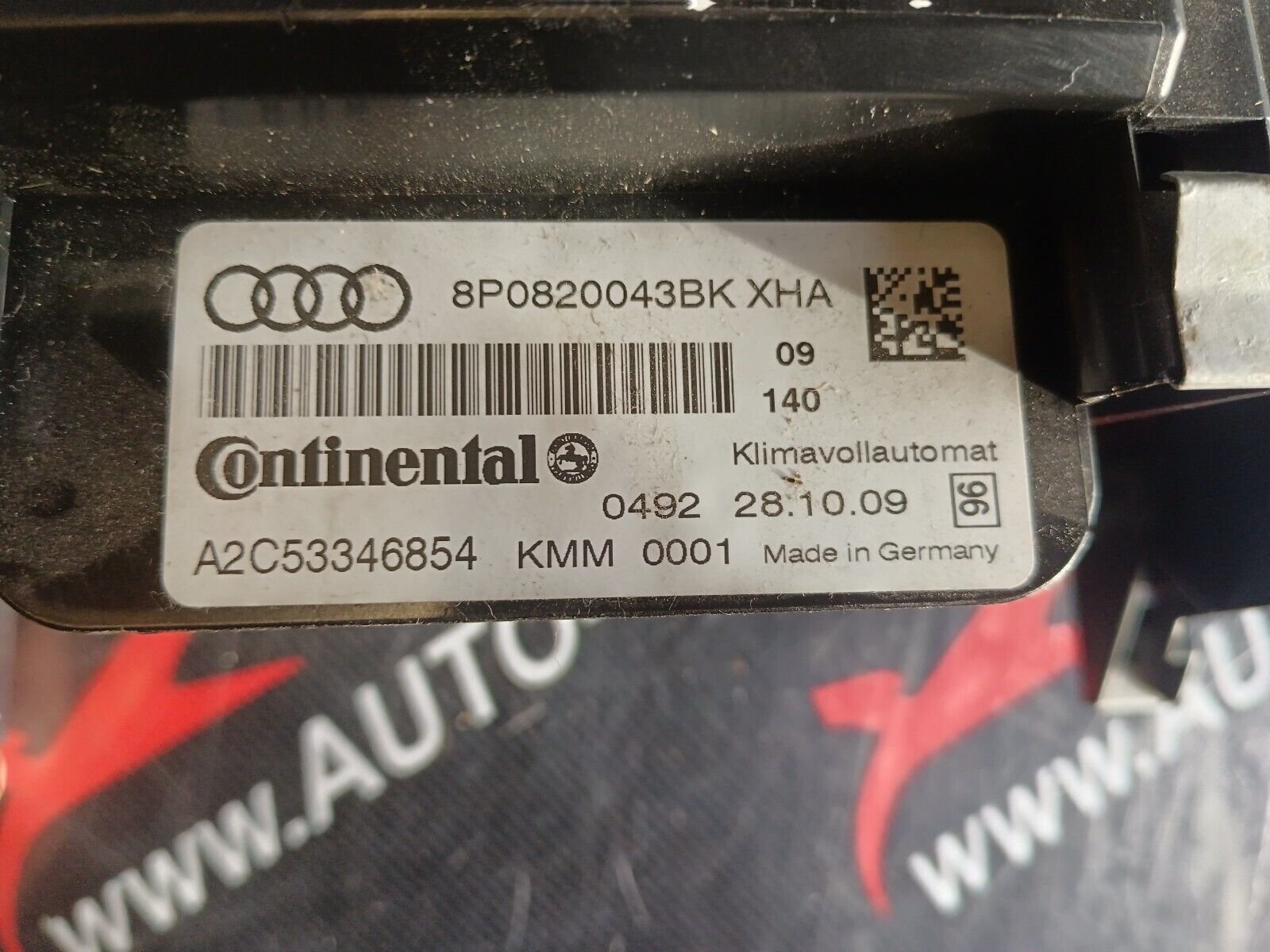 COMMANDE CHAUFFAGE AUDI A3 REFERENCE: 8P0820043BK