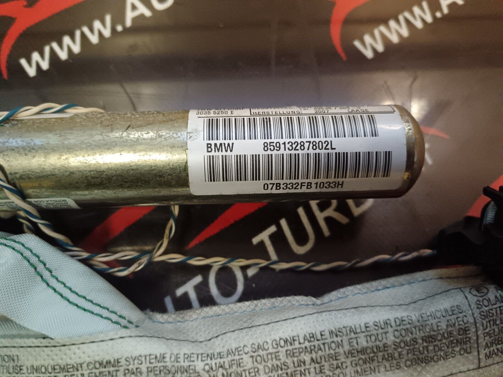 AIRBAG RIDEAU LATERAL AVANT DROIT BMW SERIE1 REFERENCE: 30355249