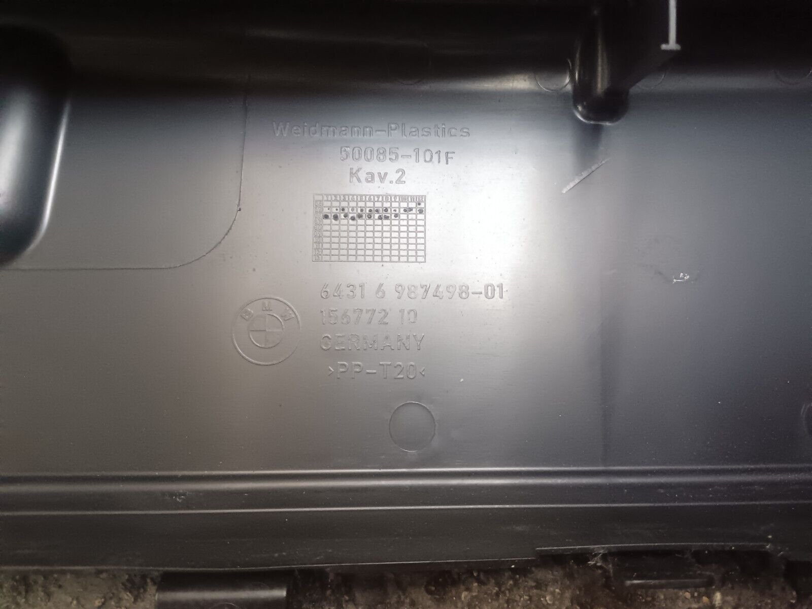 SUPPORT FILTRE A AIR BMW SERIE 1 120i 150CH REFERENCE: 987498