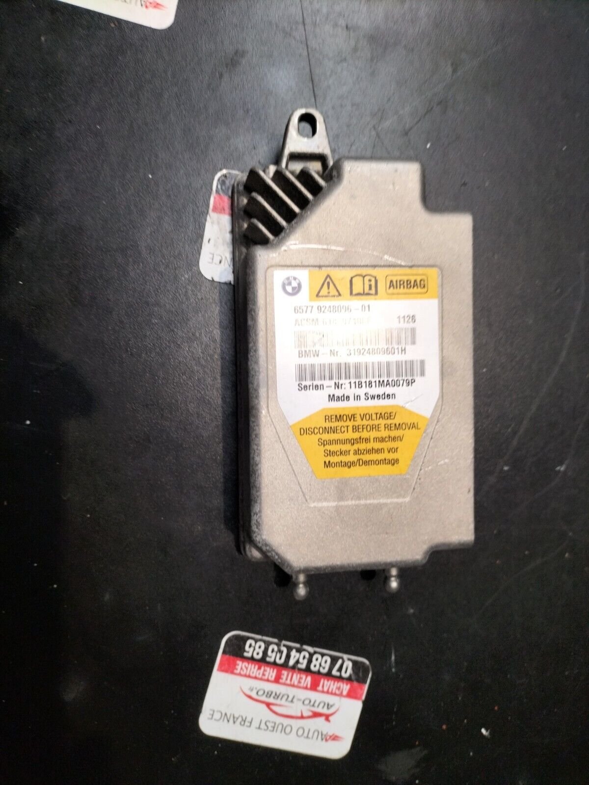 CALCULATEUR AIRBAG  BMW F10 618307400F , 6577 9248096-01