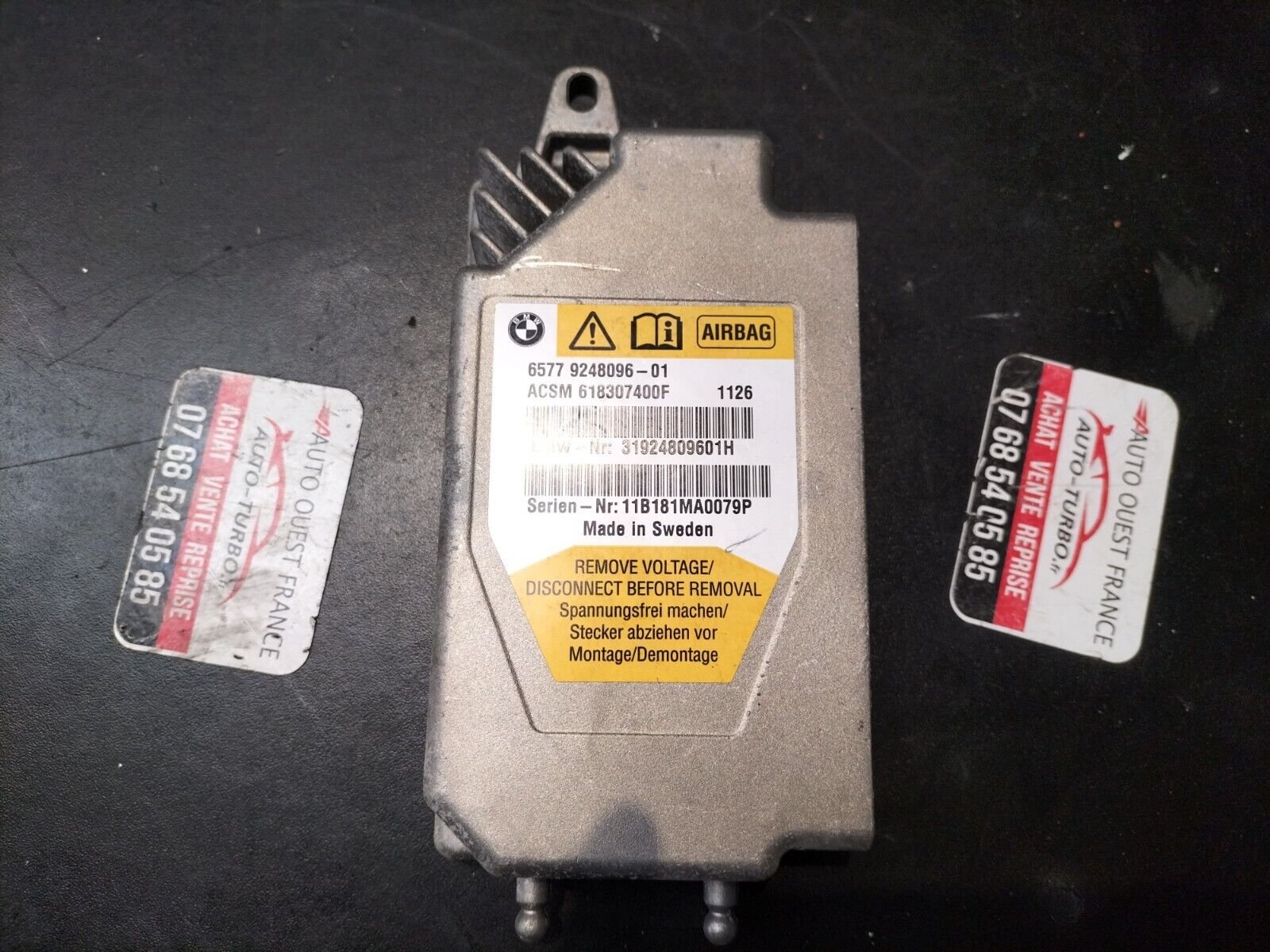 CALCULATEUR AIRBAG  BMW F10 618307400F , 6577 9248096-01