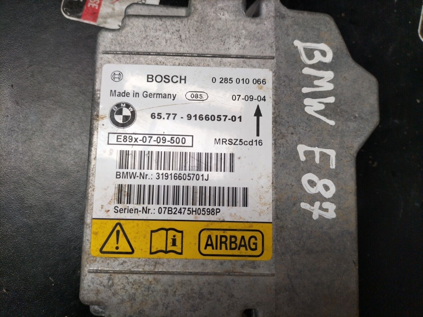 CALCULATEUR AIRBAG BMW SERIE 1 E87 6577-9166057-01