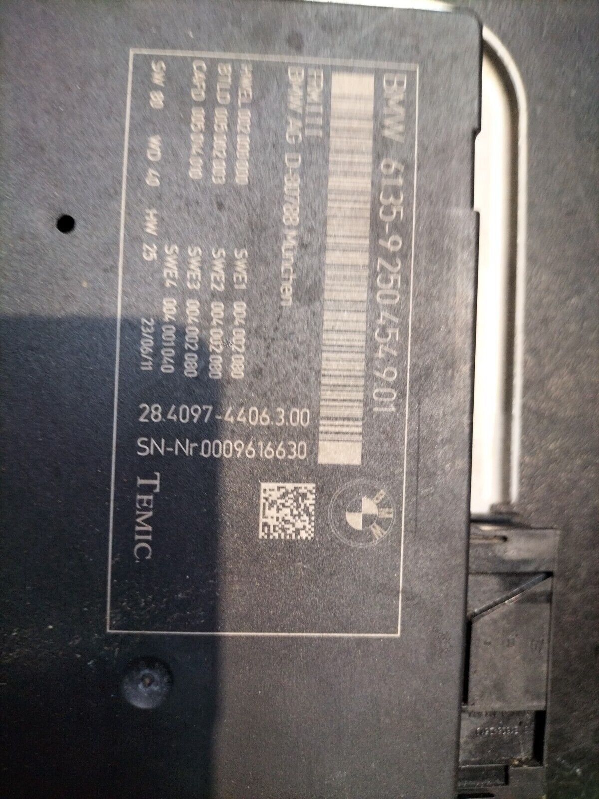 MODULE ELECTRONIQUE DE CARROSERIE BMW F10 6135-9250454901