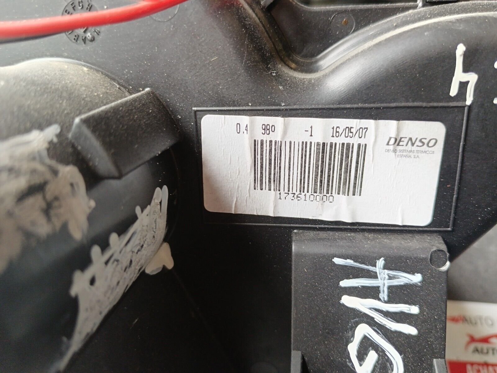 MOTEUR VENTILATEUR CHAUFFAGE AVANT GAUCHE CITROEN C4 PICASSO RFERENCE: 173610100