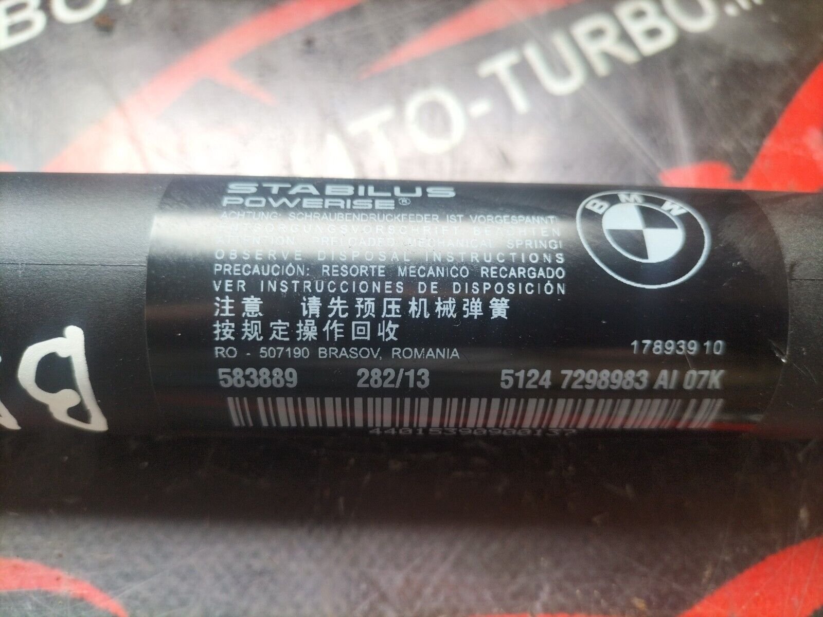 VERIN A GAZ DU HAYON COFFRE  BMW SERIE 3 GT F34 7298983