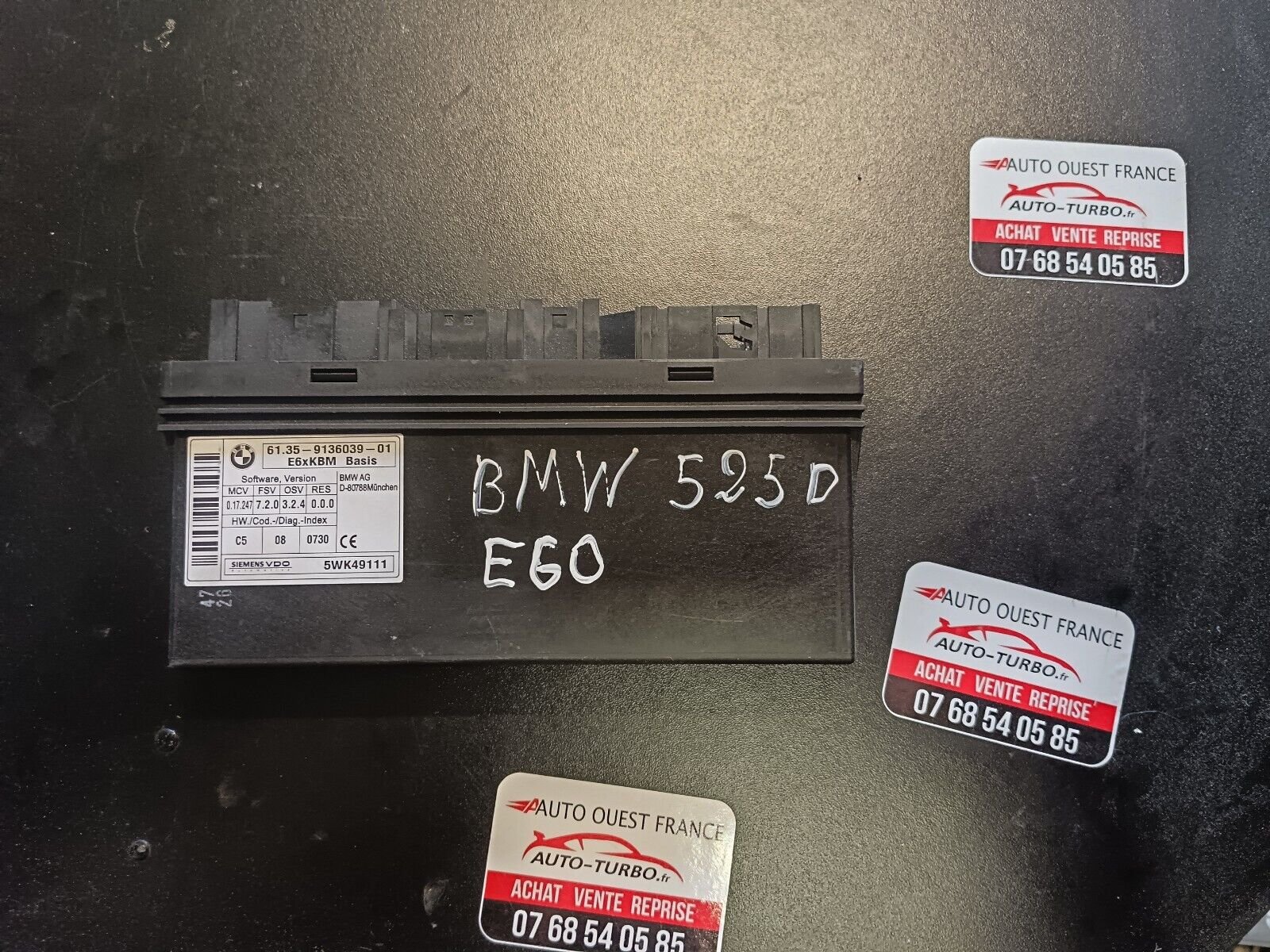 BOITIER DE CONFORT MODULE DE CONTROLE BMW 525D E60 REFERENCE: 61359136039