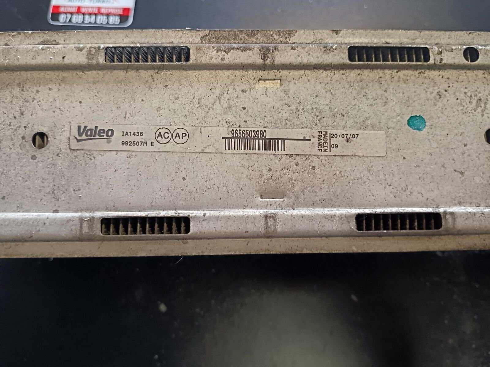 INTERCOOLER PSA PEUGEOT 308 1.6 HDI 110 CH REFERENCE: 9656503980