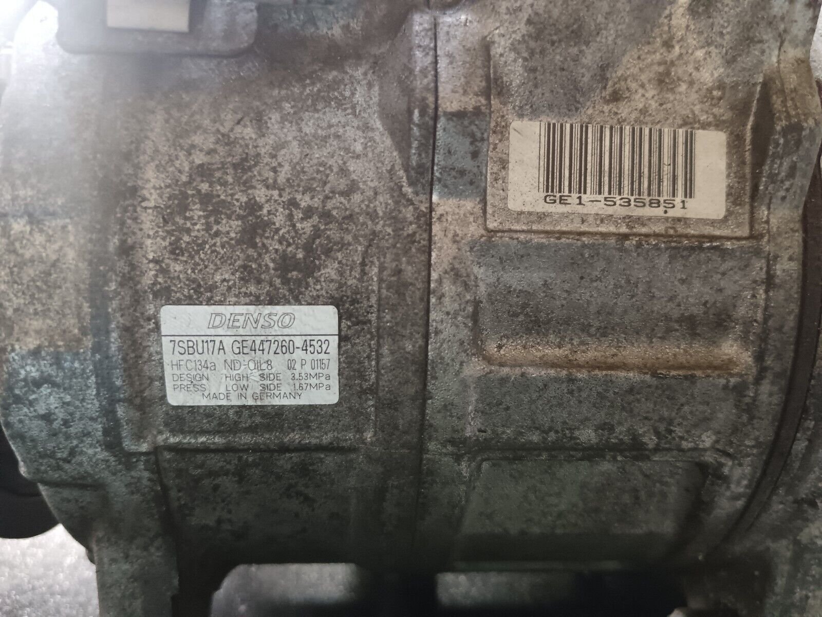 COMPRESSEUR DE CLIMATISATION BMW 328i, F10, F11 REFERENCE: GE447260-4532