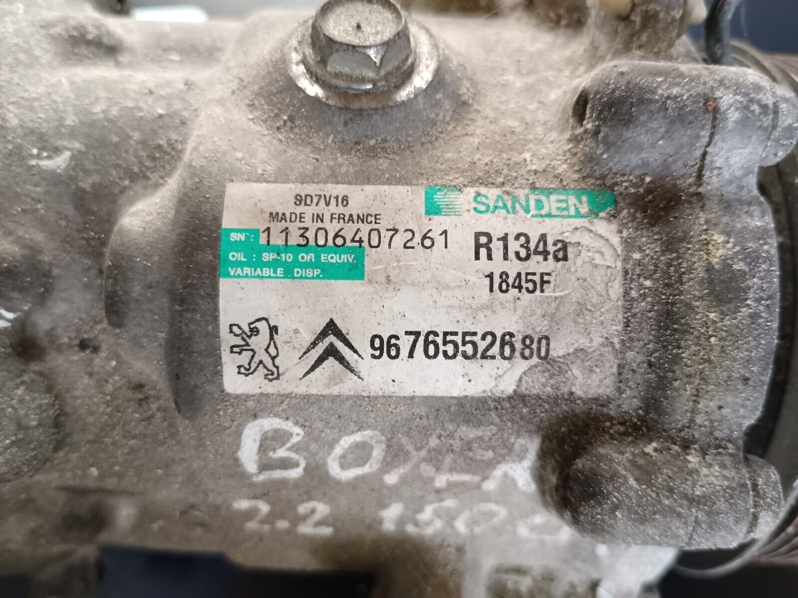 COMPRESSEUR DE CLIMATISATION BOXER JUMPER 2.2HDI REFERENCE: 9676552680