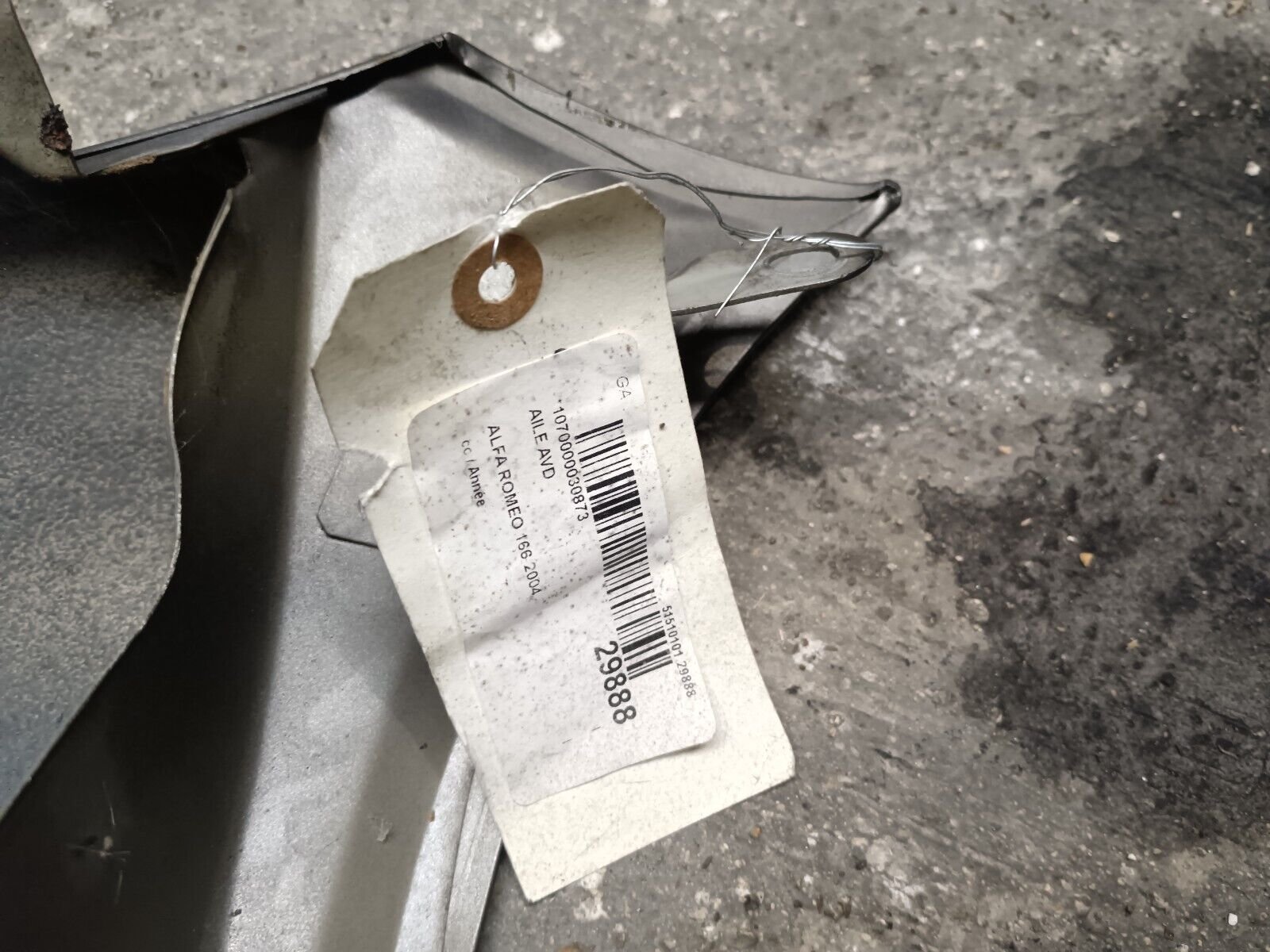 AILE AVANT DROIT ALFA ROMEO 166 REFERENCE 60596692