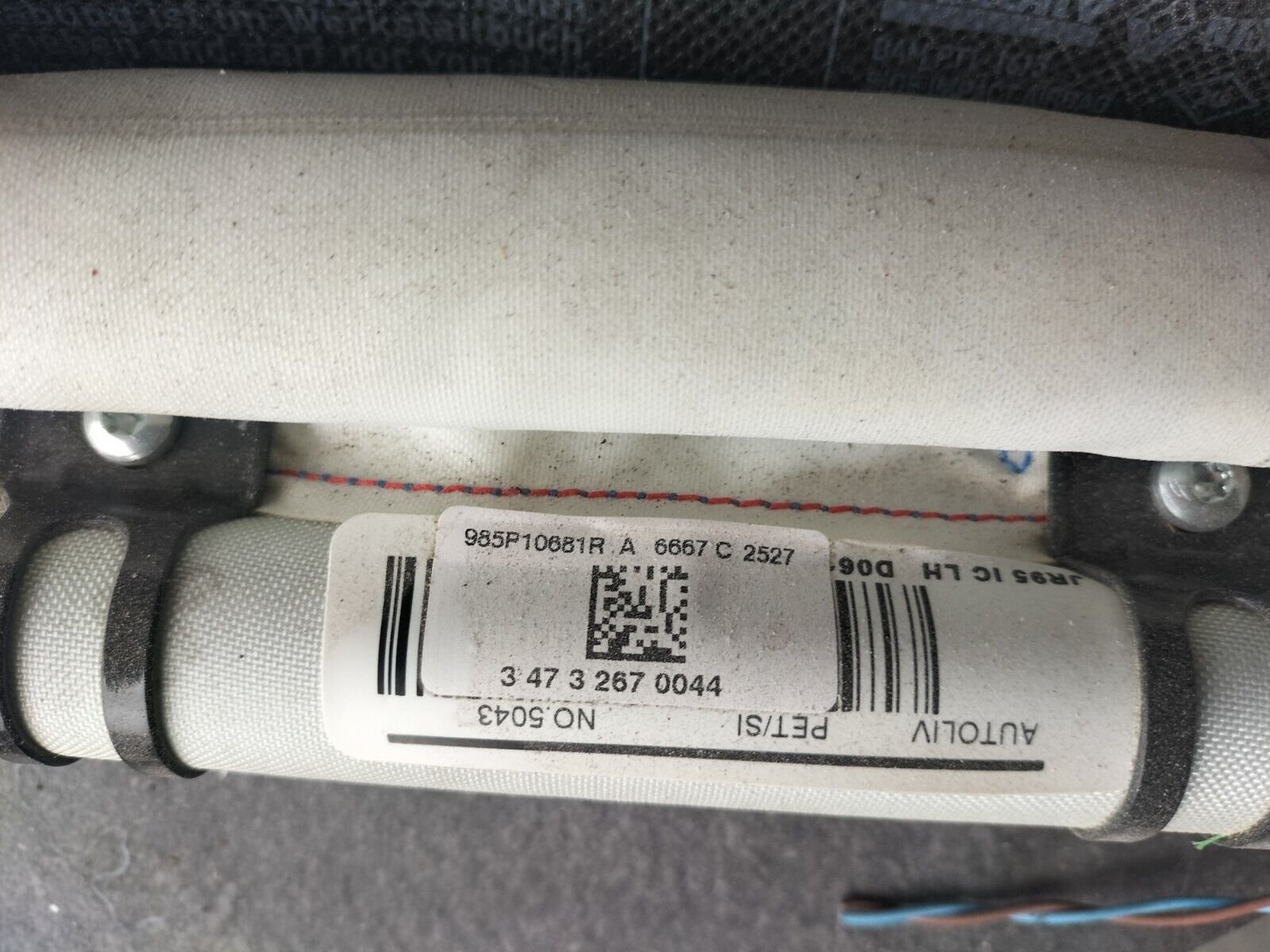 AIRBAG RIDEAU LATERAL GAUCHE RENAULT SCENIC III . 985P10681R