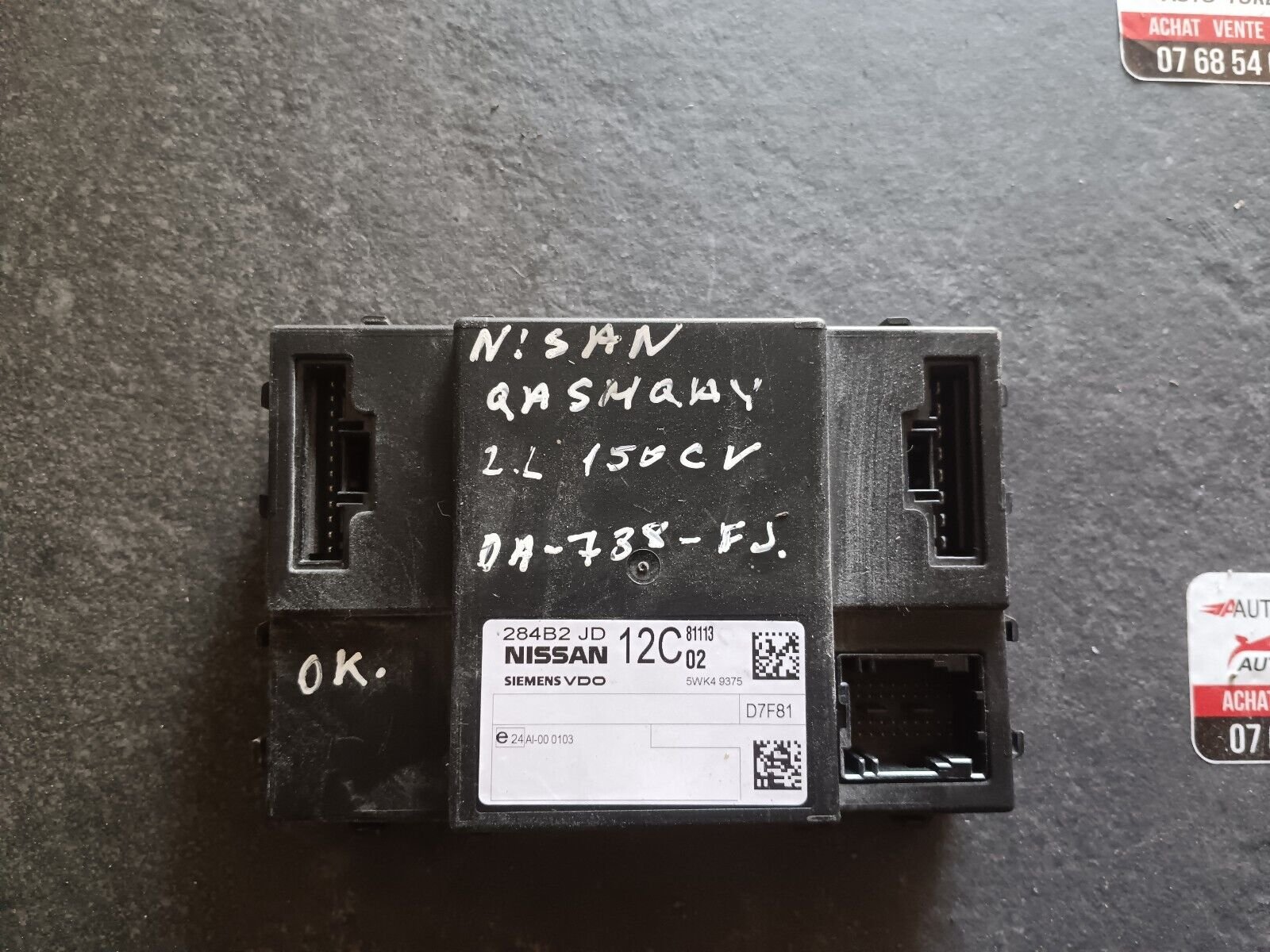 BOITIER MODULE CONFORT NISSAN QASHQAI REFERENCE: 284B2JD02B