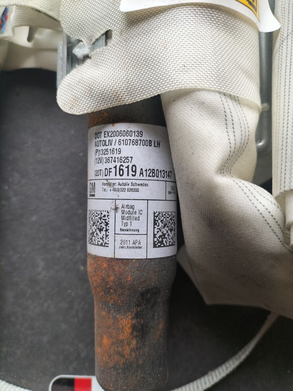 AIRBAG RIDEAU LATERAL GAUCHE OPEL ASTRA J 367416257, 610768700B LH