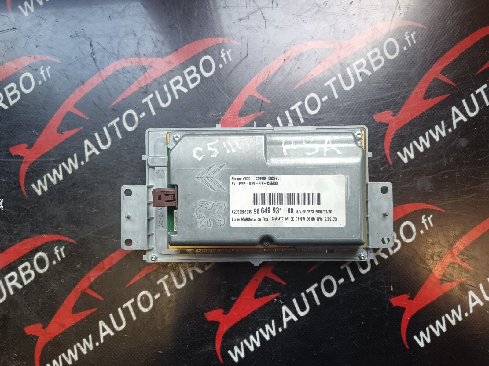 ECRAN TACTILE PSA CITROEN C5 PHASE 3 REFERENCE: 9664993180