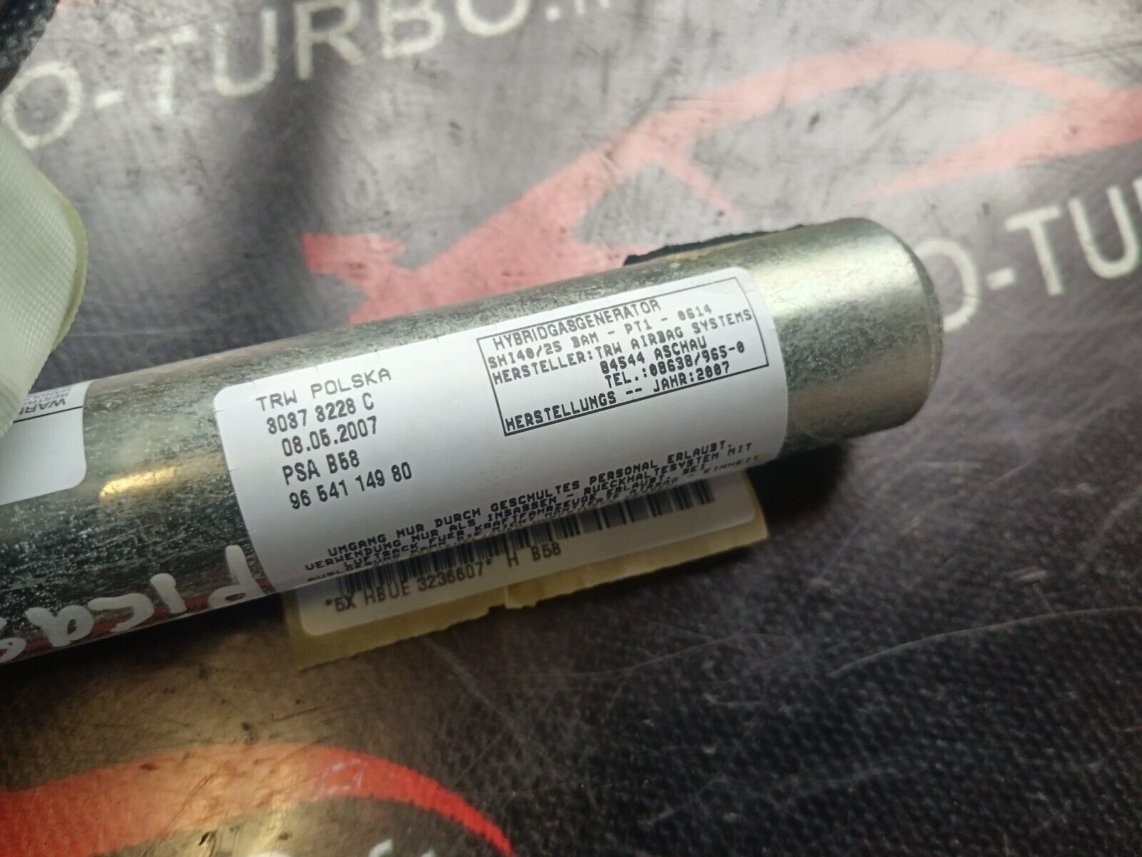 AIRBAG RIDEAU DROIT CITROEN C4 PICASSO REFERENCE: 9654114980