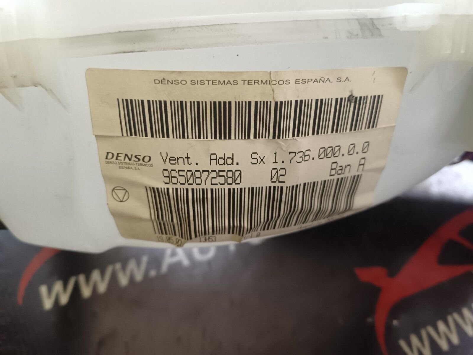 PULSEUR D'AIR AVANT GAUCHE CITROEN C4 PICASSO REFERENCE: 9650872580