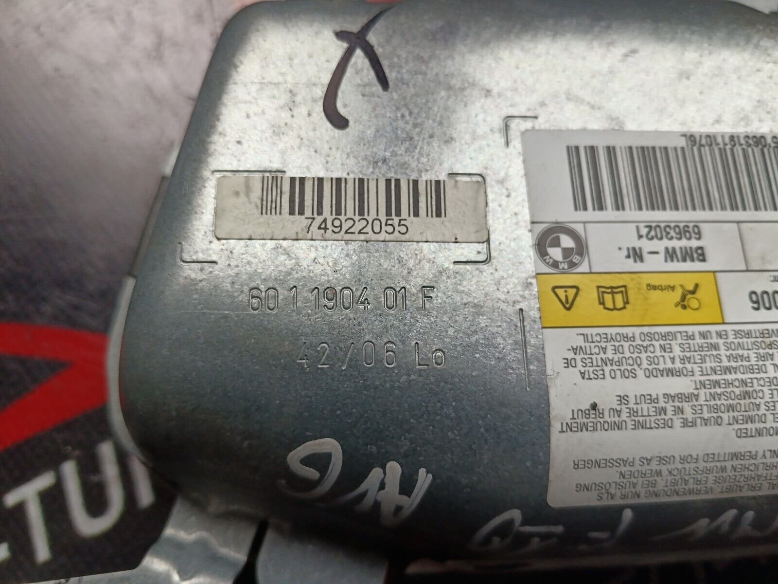 AIRBAG PORTE AVANT GAUCHE  BMW 525 E60  REFERENCE: 601190401F