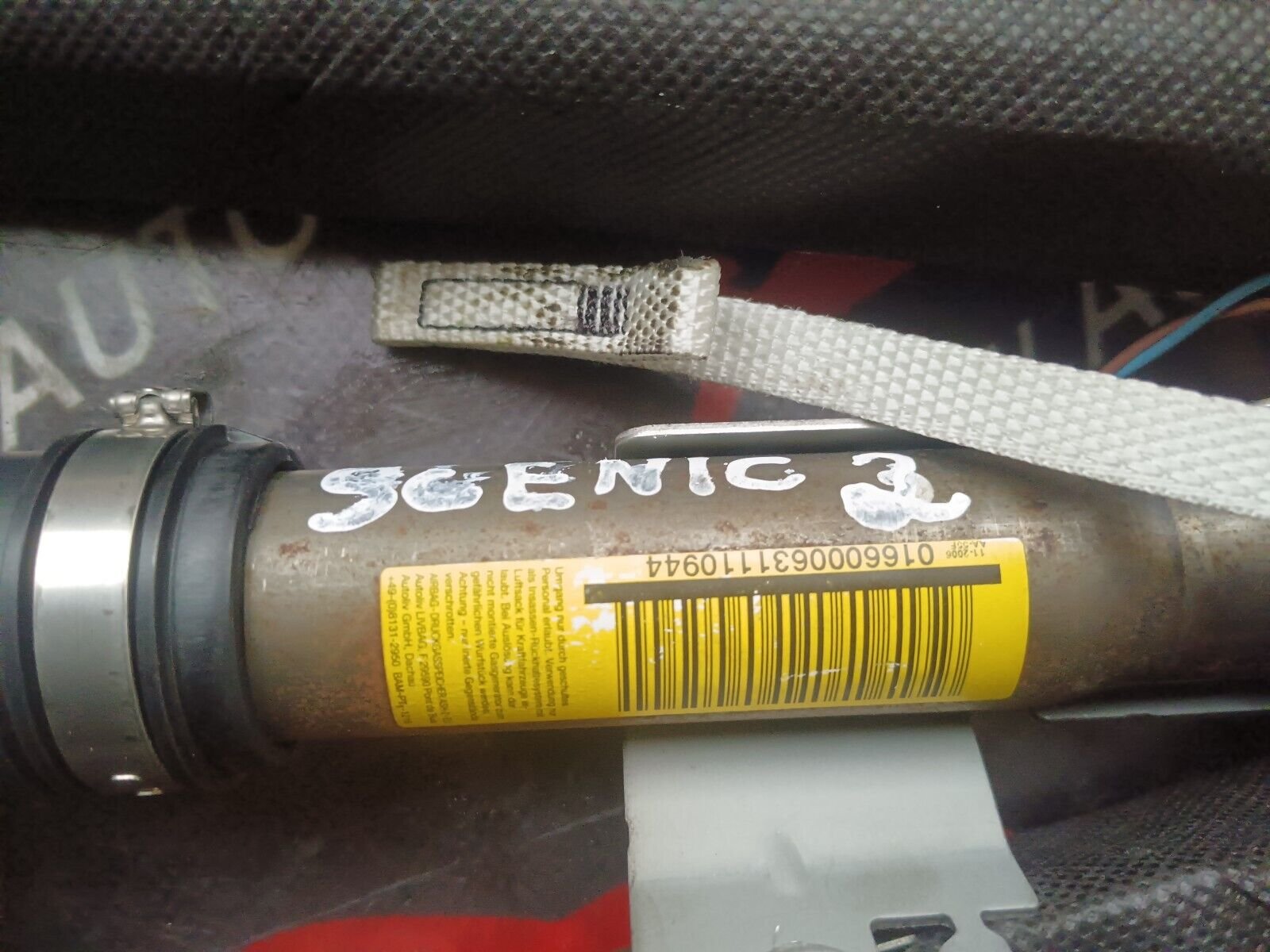 AIRBAG RIDEAU AVANT DROIT RENAULT SCENIC 2 REFERENCE: 6005437