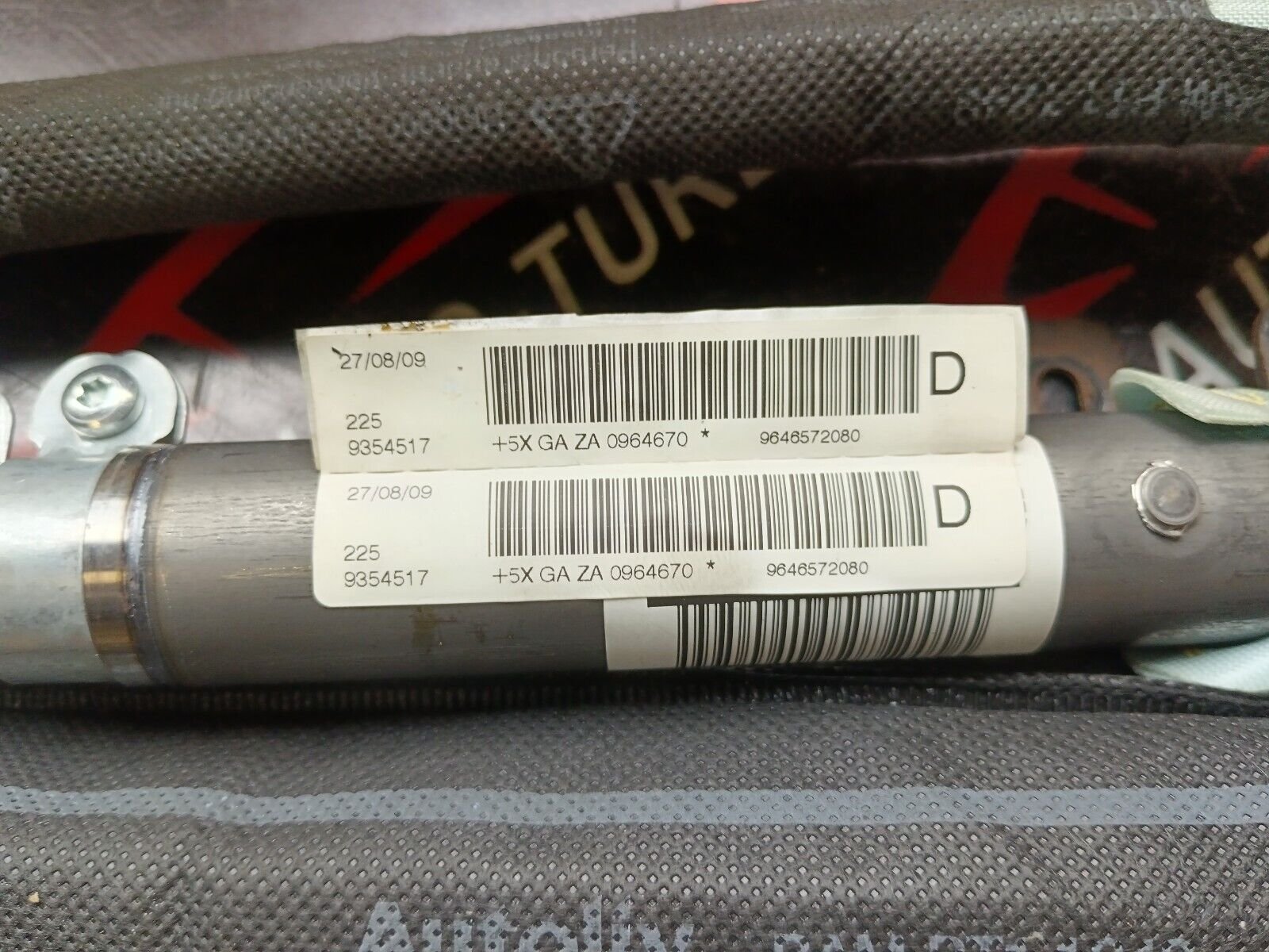 AIRBAG RIDEAU LATERAL DROIT CITROEN C4 COUPE REFERENCE: 9646572080