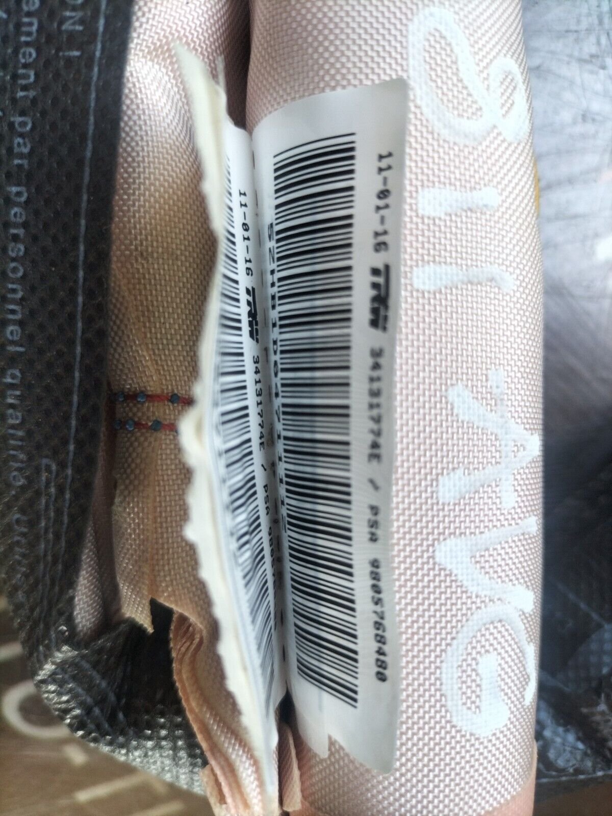 AIRBAG LATERALE GAUCHE RIDEAU PEUGEOT 308 PHASE 2 9805768480, 34131774E