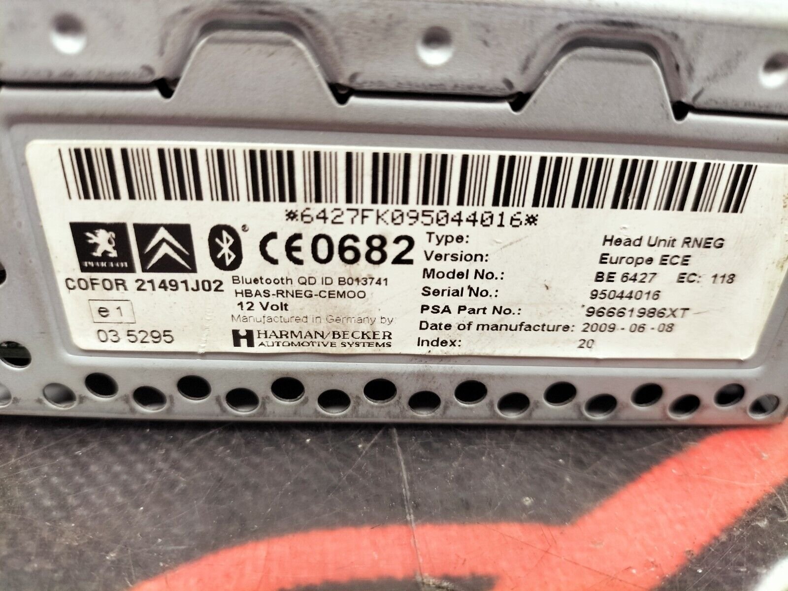 POSTE RADIO ET NAVIGATION CITROEN C4 PICASSO 96661986XT