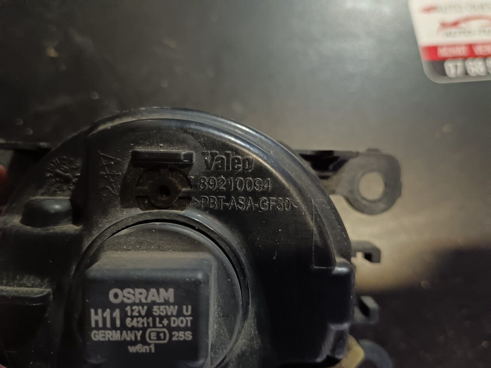 ANTIBROUILLARD AVANT DROIT PEUGEOT 207 REFERENCE: 89210094