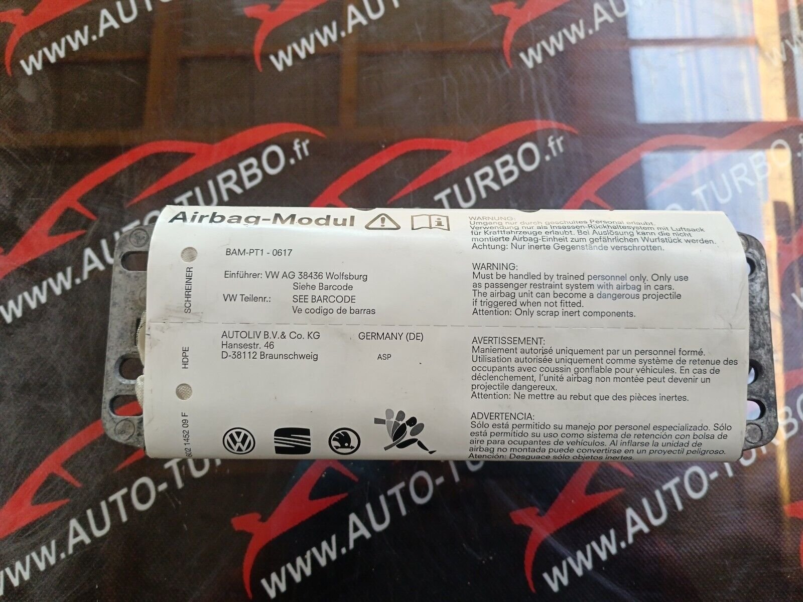 AIR BAG PASSAGER VOLKSWAGEN GOLF V REFERENCE: 26034305, 602145209