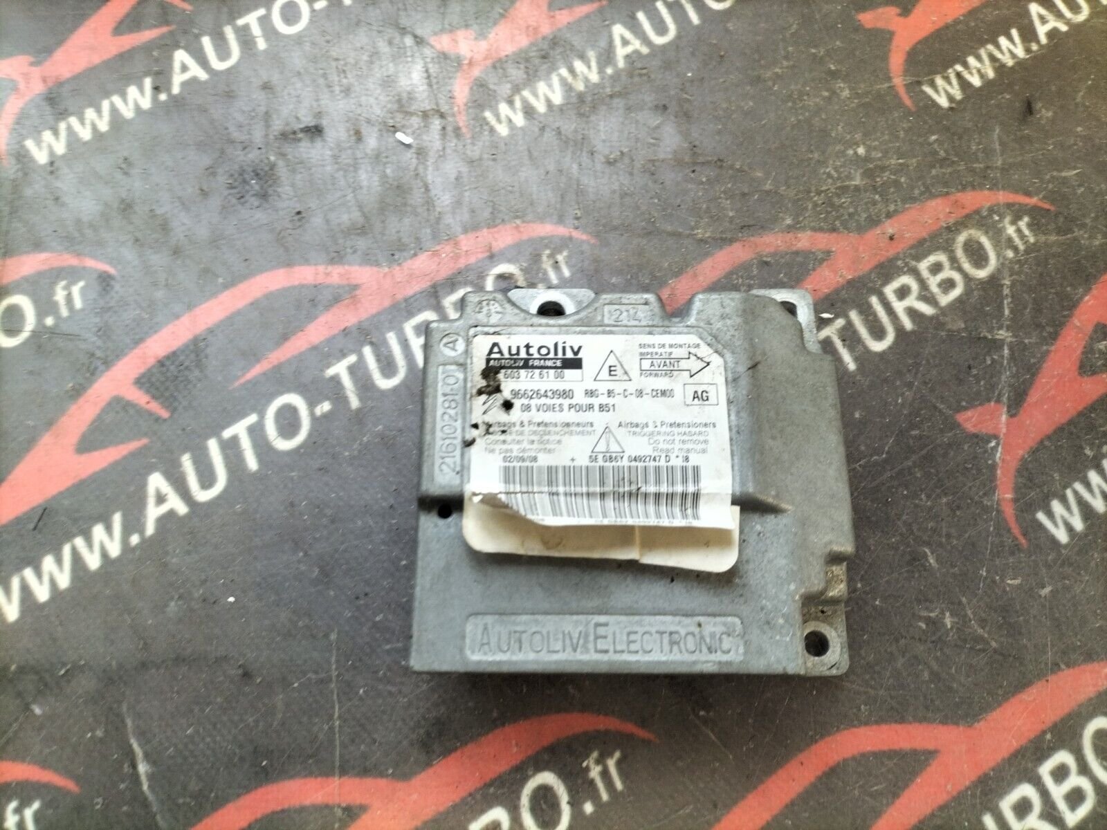 CALCULATEUR AIRBAG  CITROEN C4 603726100, 9662643980