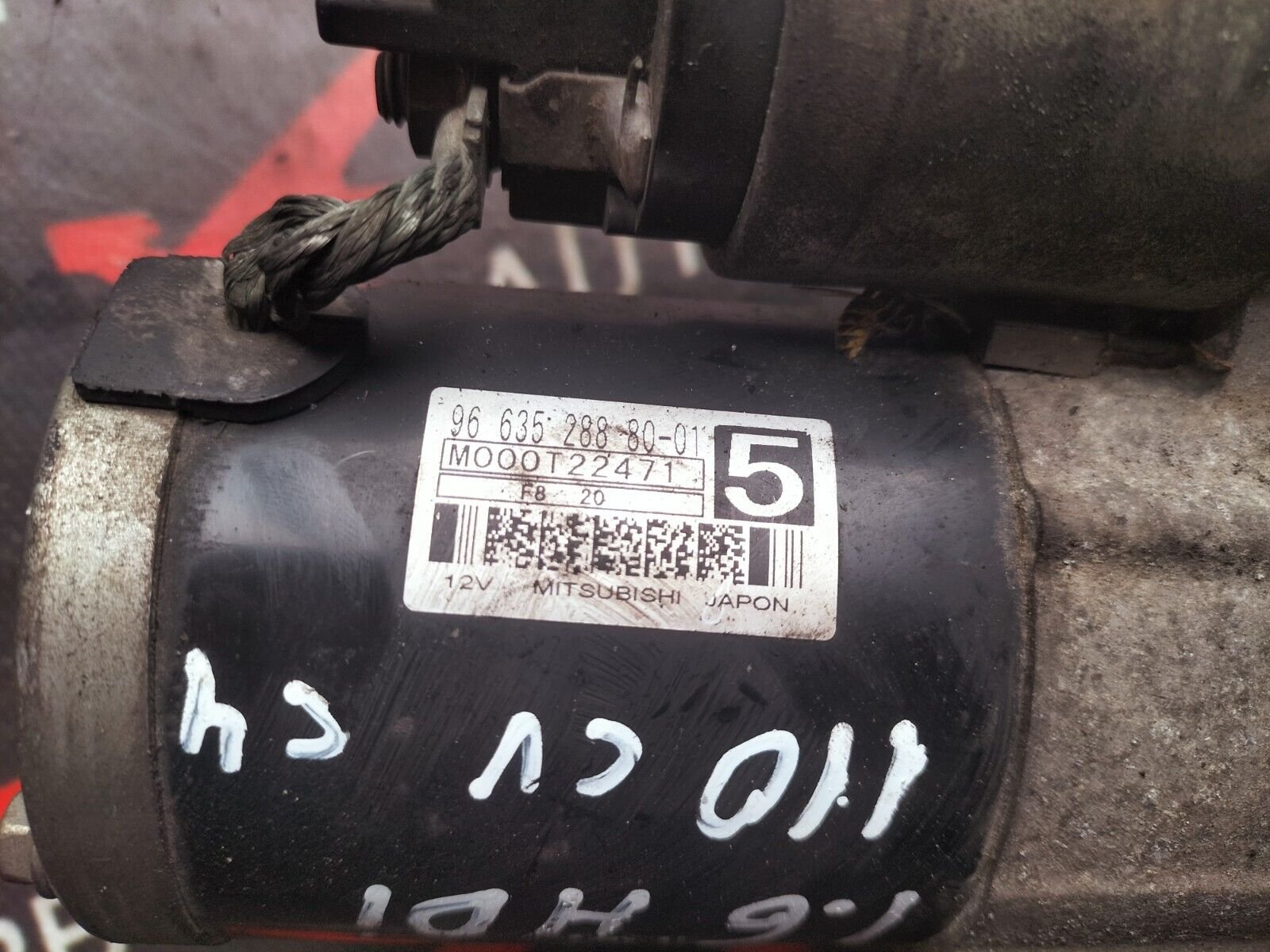 DEMARREUR  PSA 1.6 HDI 110 CH 9663528880 MITSUBISHI 22471