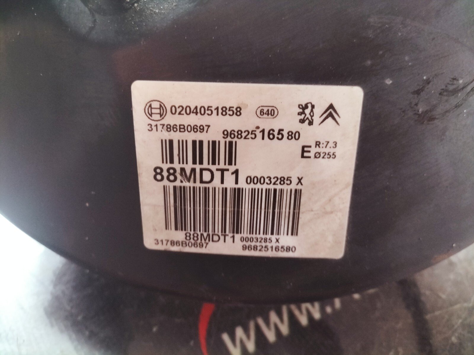 MASTERVAC SERVO FREIN  PSA 1.6 HDI 110 CH 9682516580 BOSCH 0204051858