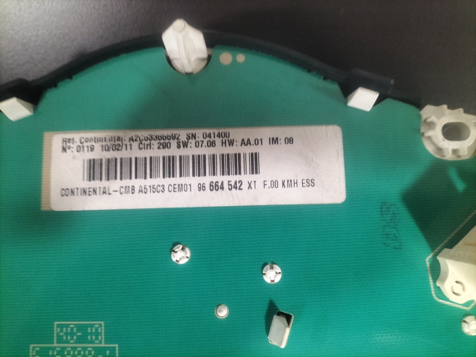 COMPTEUR DE VITESSE  CITROEN DS3 .  96664542XT