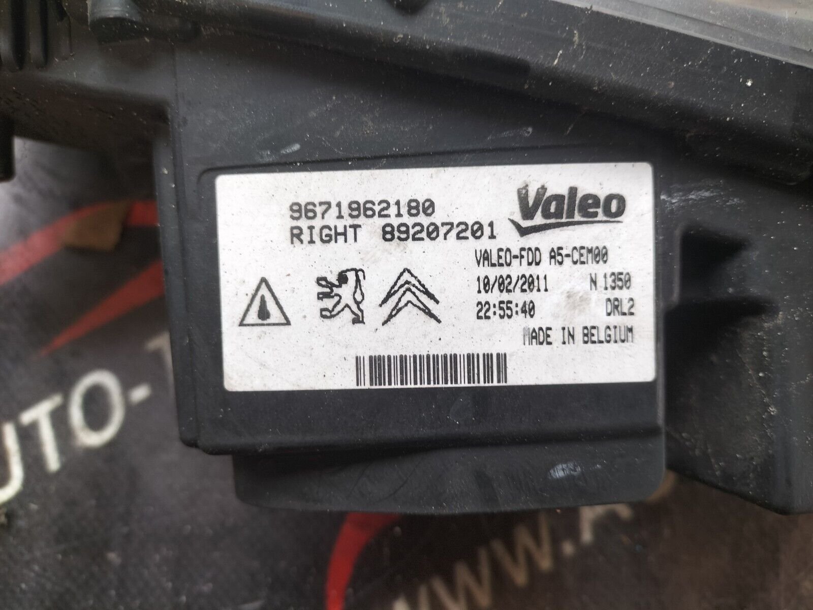 FEUX DIURNE AVANT DROITE  CITROEN DS3 1.6 THP 9671962180, 89207201