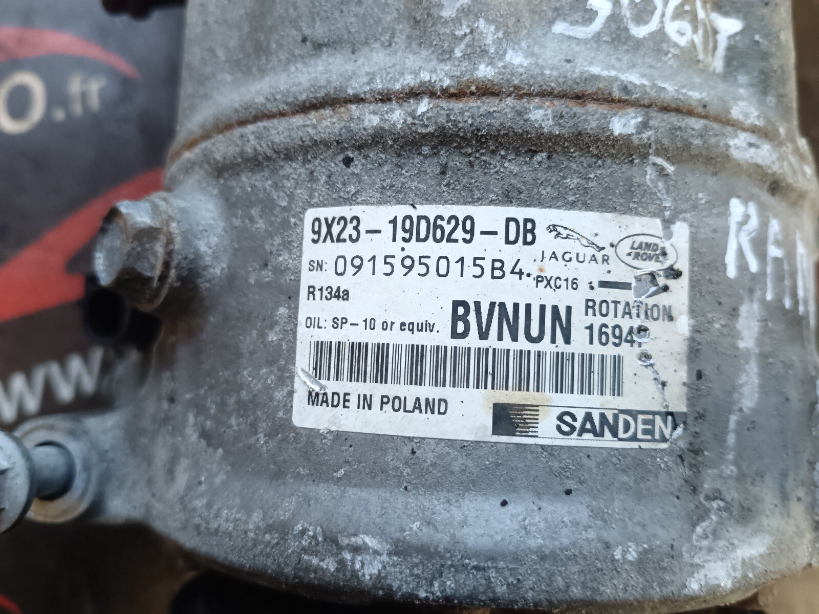 COMPRESSEUR DE CLIMATISATION  RANGE ROVER SPORT 3.0 TDV6 306DT 9X2319D629DB