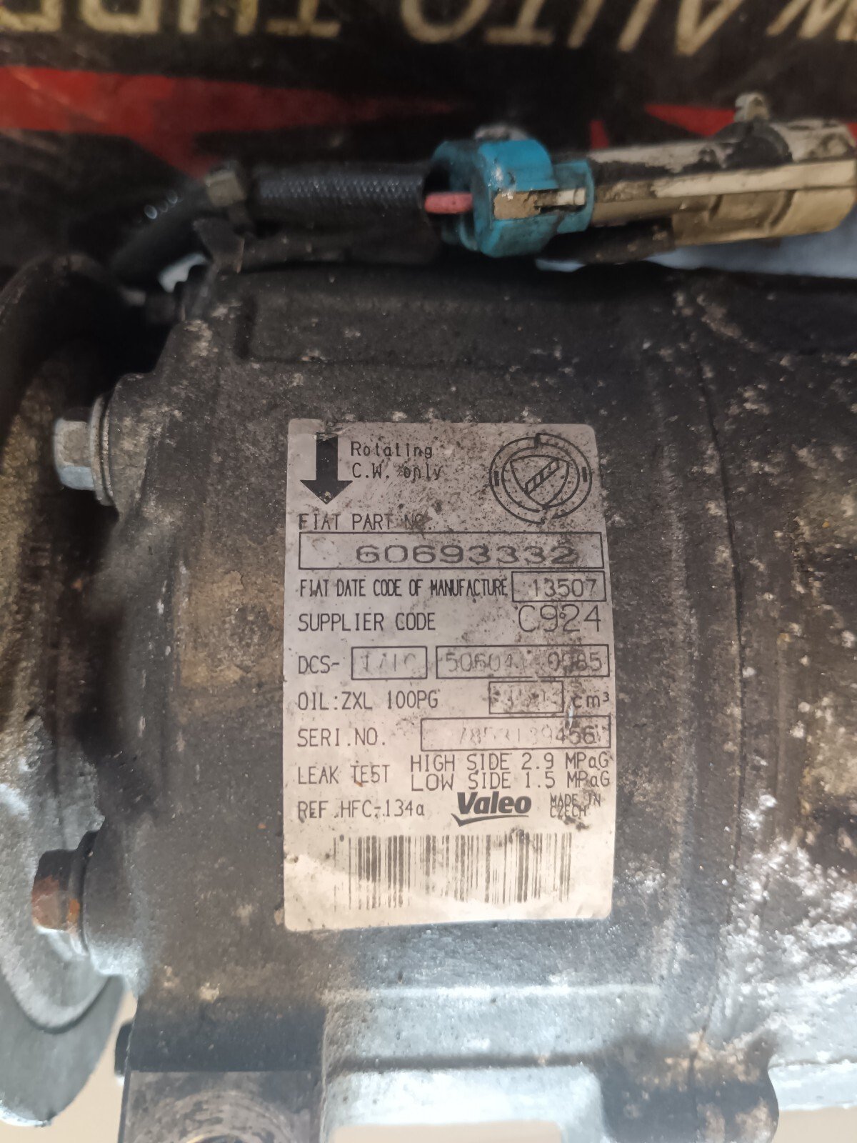 COMPRESSEUR DE CLIM  ALFA ROMEO 159 2.4 JTD TI 204 CH 60693332