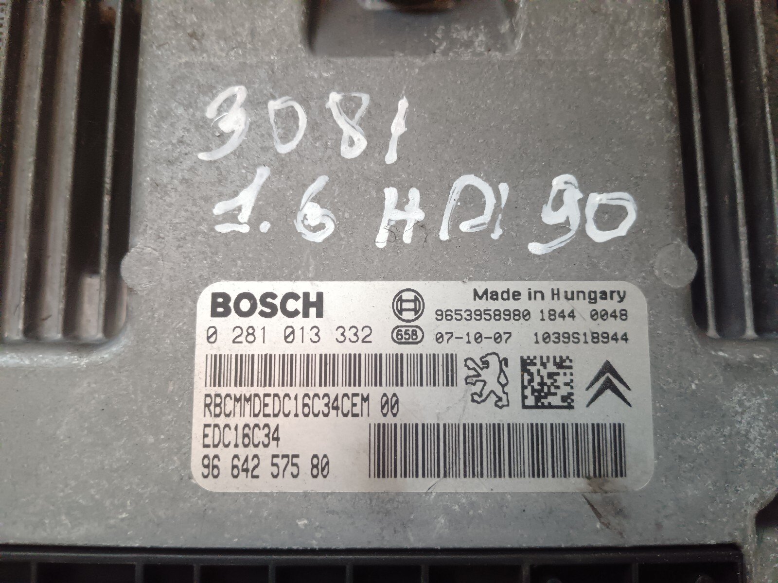 KIT DE DEMARRAGE PEUGEOT 308 1.6 HDI 90 CH EDC1634CEM , 9664257580 , 9663798180