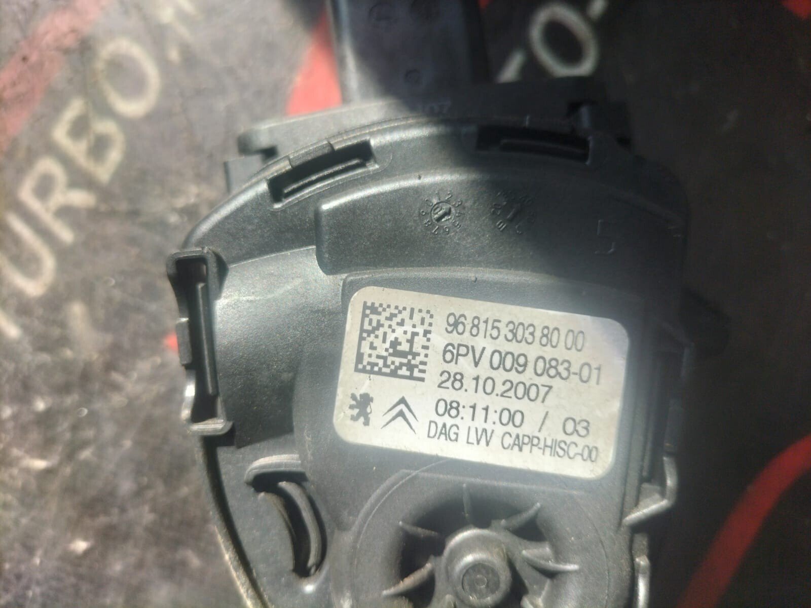 PEDALE D'ACCELERATEUR PEUGEOT 308 I 1.6 HDI 90 CH 9681530380