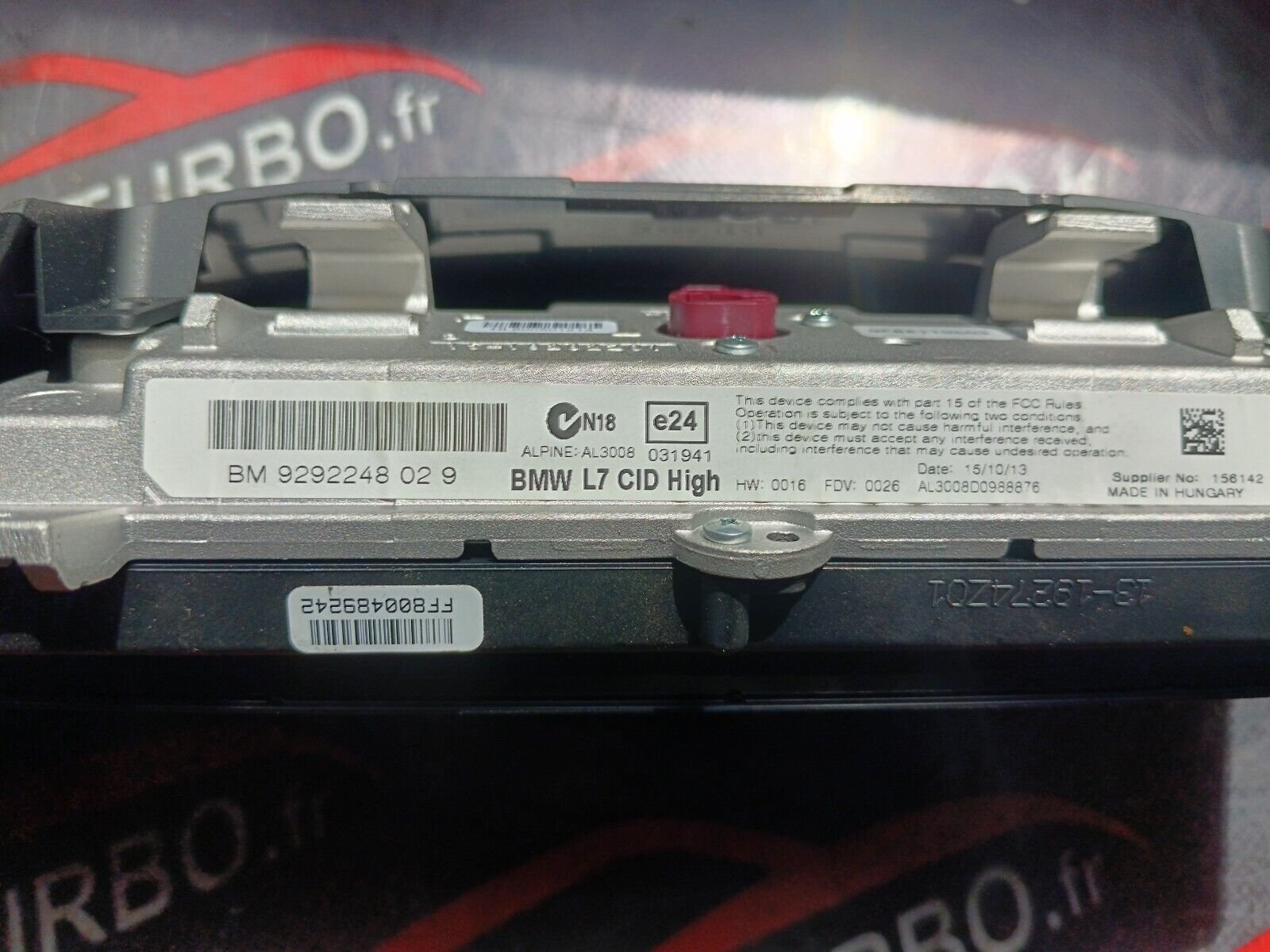 ECRAN D'INFORMATION CENTRAL BMW 328i GT F34 REFERENCE: 9292248