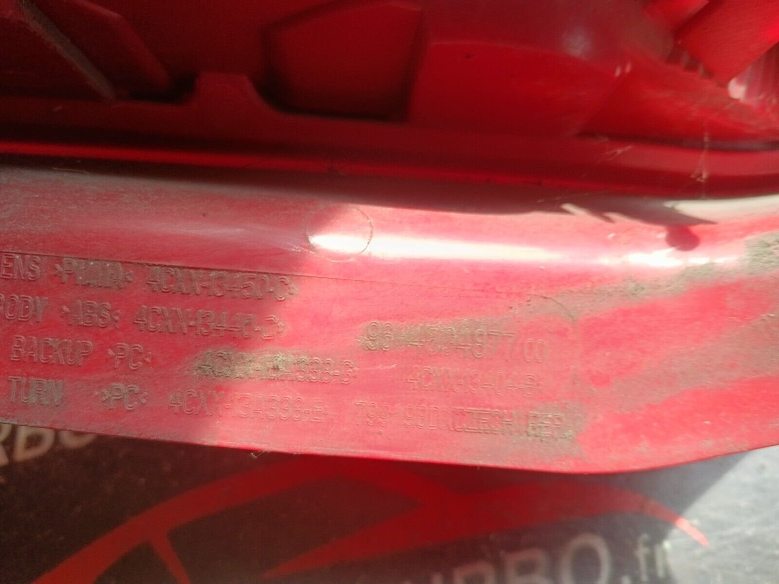 FEU ARRIERE DROIT PRINCIPAL CITROEN C4 1.6VTI COUPE REFERENCE:9684504877