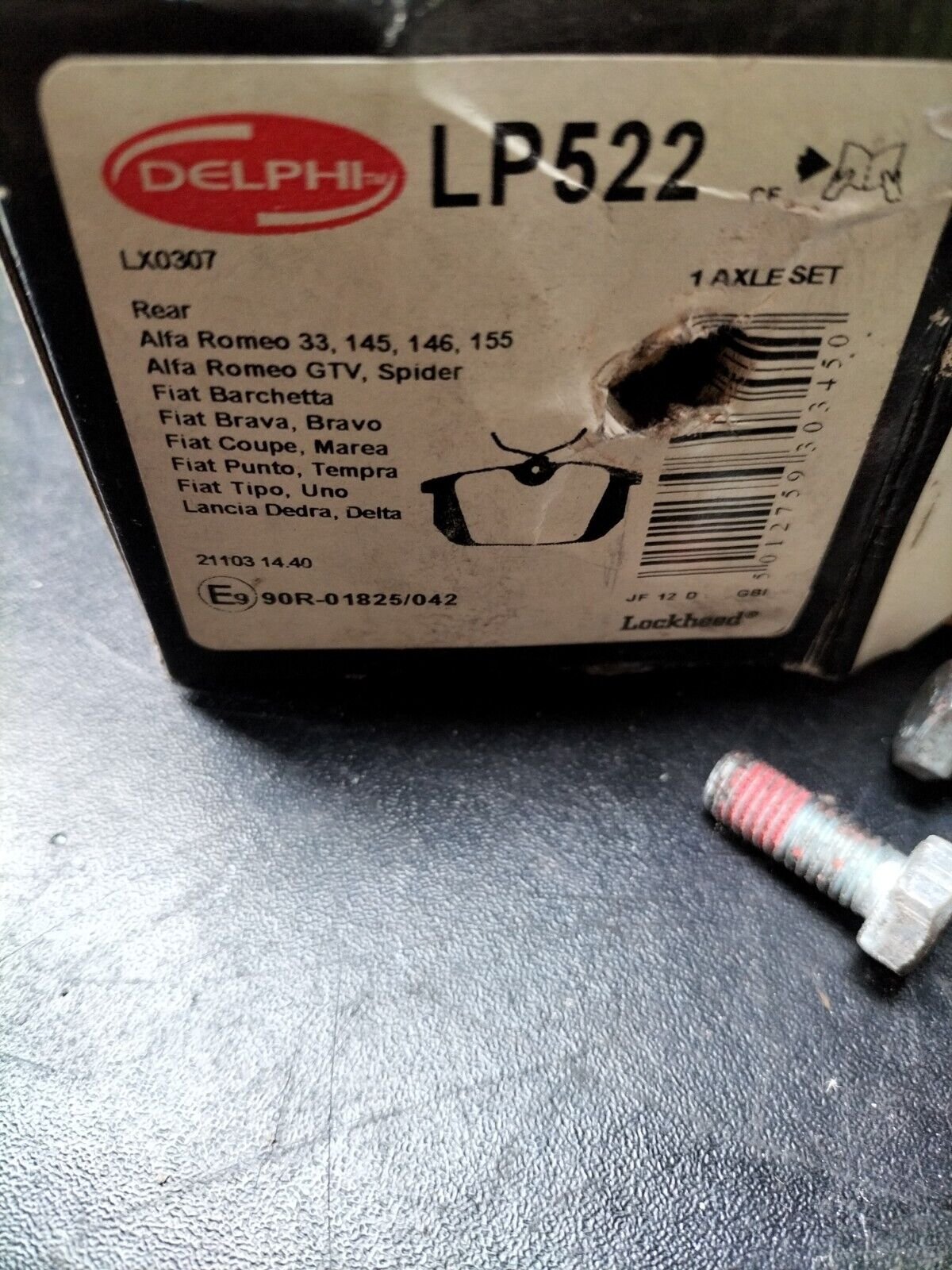 PLAQUETTES DE FREIN ARRIERE ALFA ROMEO GT 147 ETC DELPHI LP522