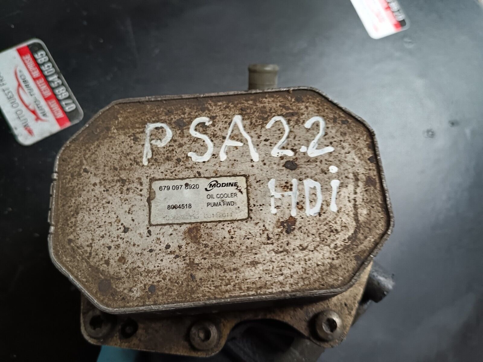 REFROIDISSEUR FILTRE A HUILE PSA 2.2 HDI REFERENCE: 6790978920