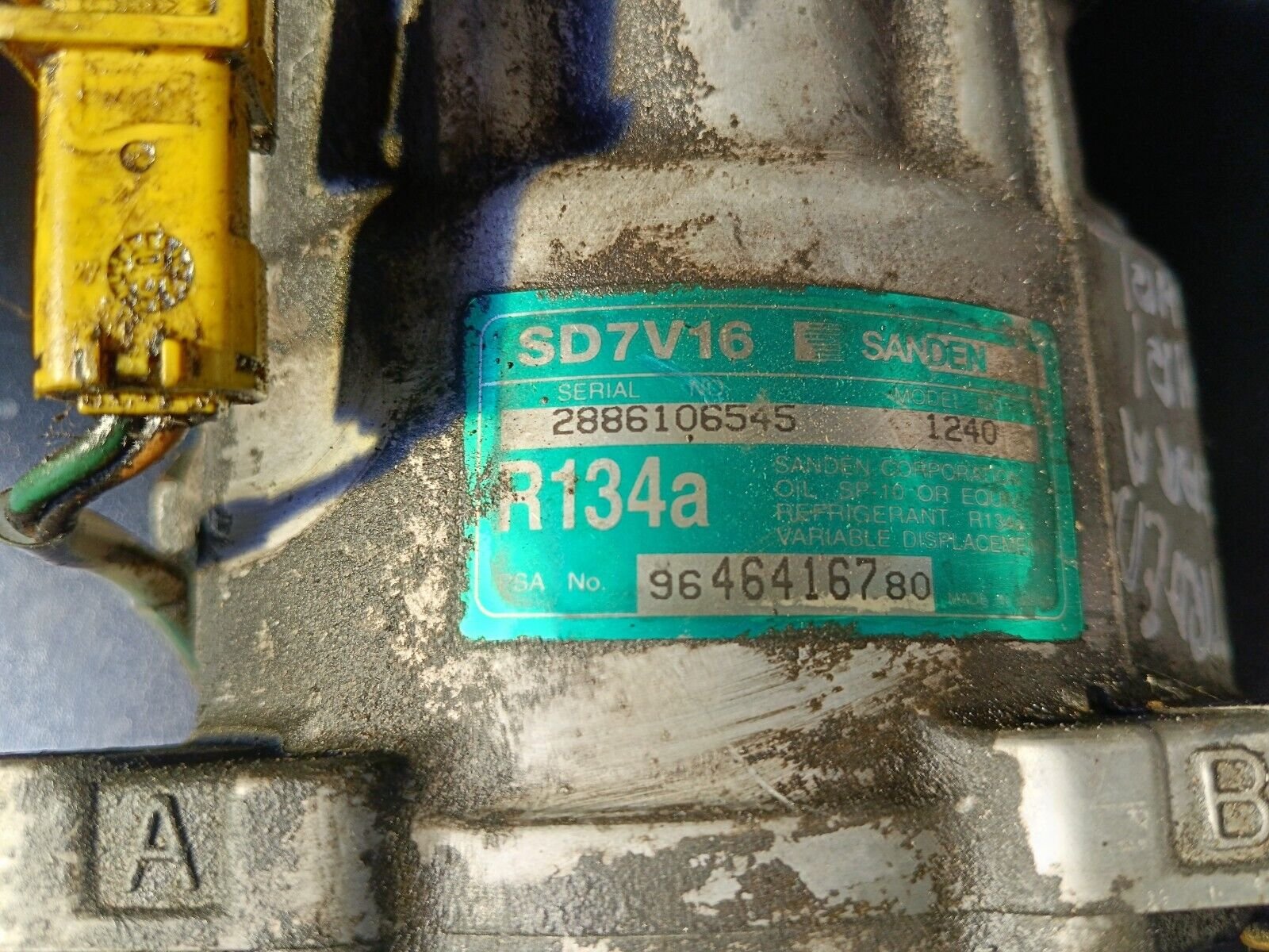 COMPRESSEUR DE CLIMATISATION CITROEN XSARA 2.0 HDI REFERENCE 9646416780