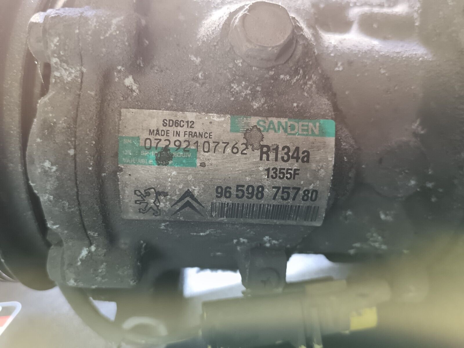 COMPRESSEUR DE CLIMATISATION PSA 308 1.6 HDI REFERENCE: 9659875780