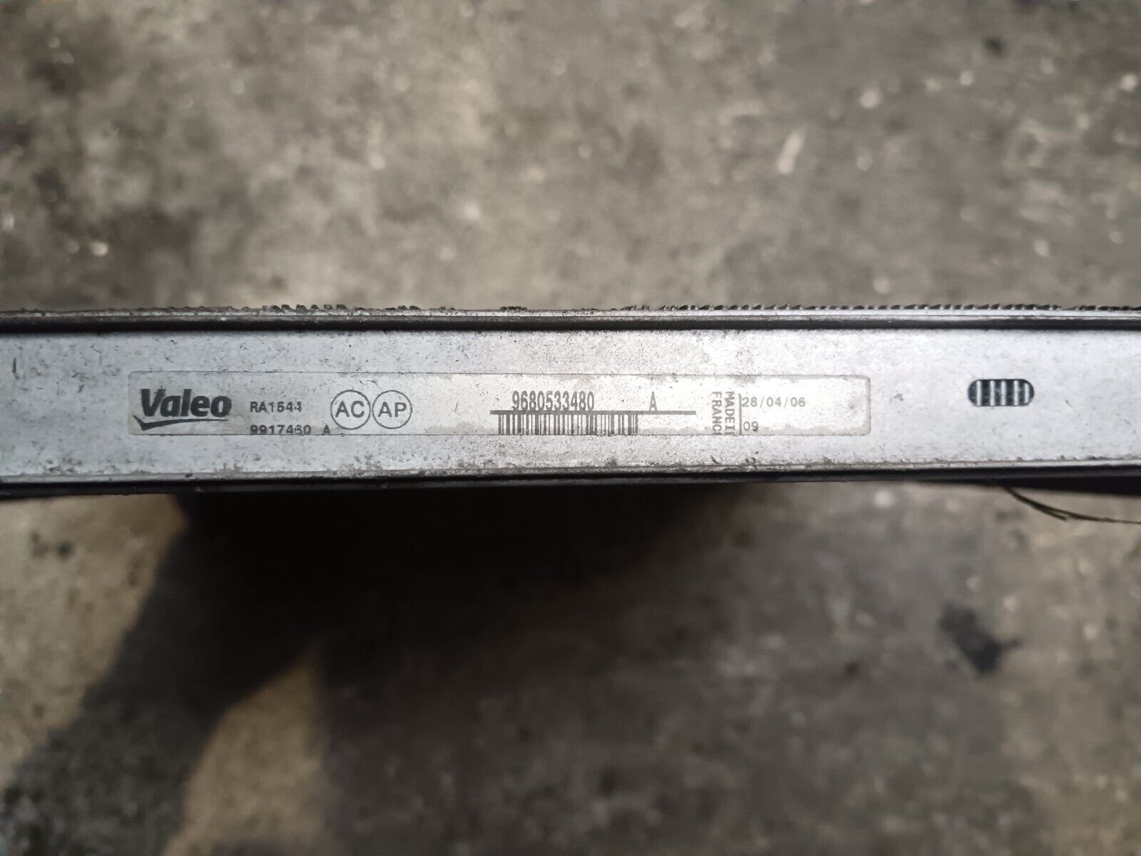 RADIATEUR CLIMATISATION CITROEN C4 1.6HDI 90CH REFERENCE: 9680533480