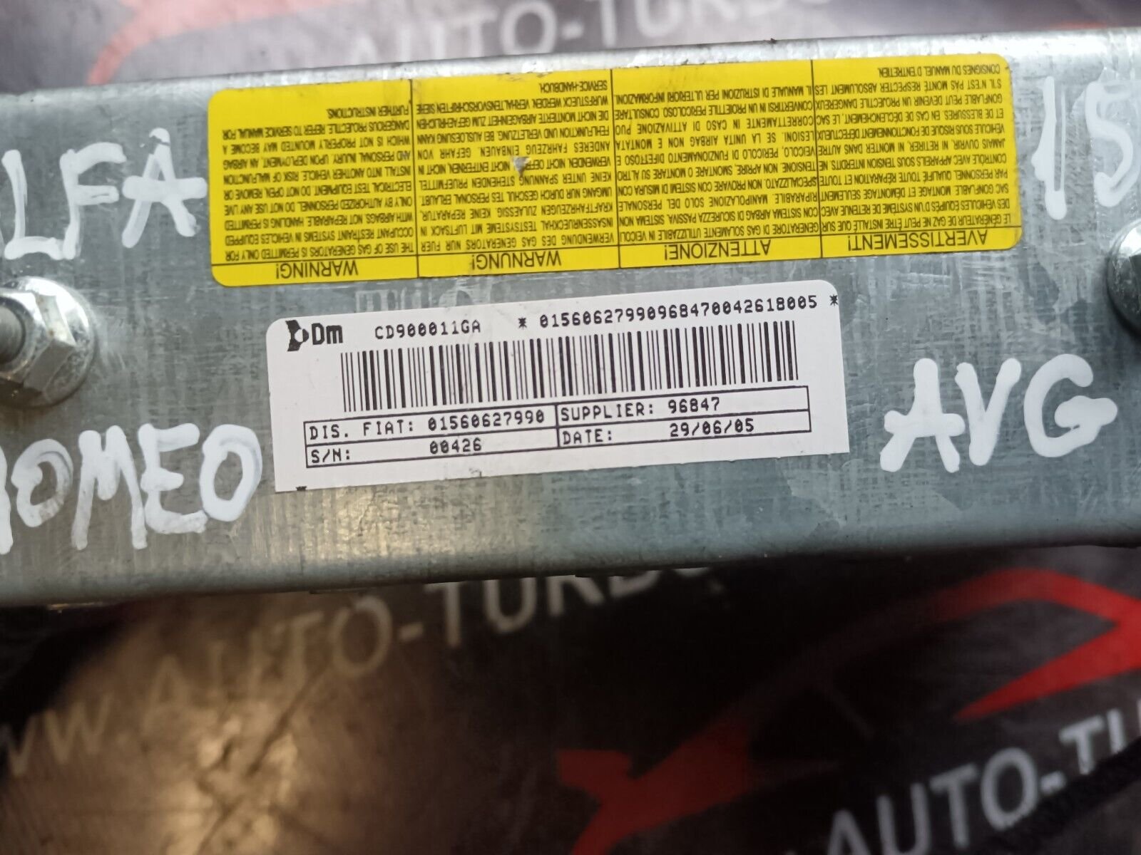 AIRBAG ALFA ROMEO REFERENCE: PD90001020