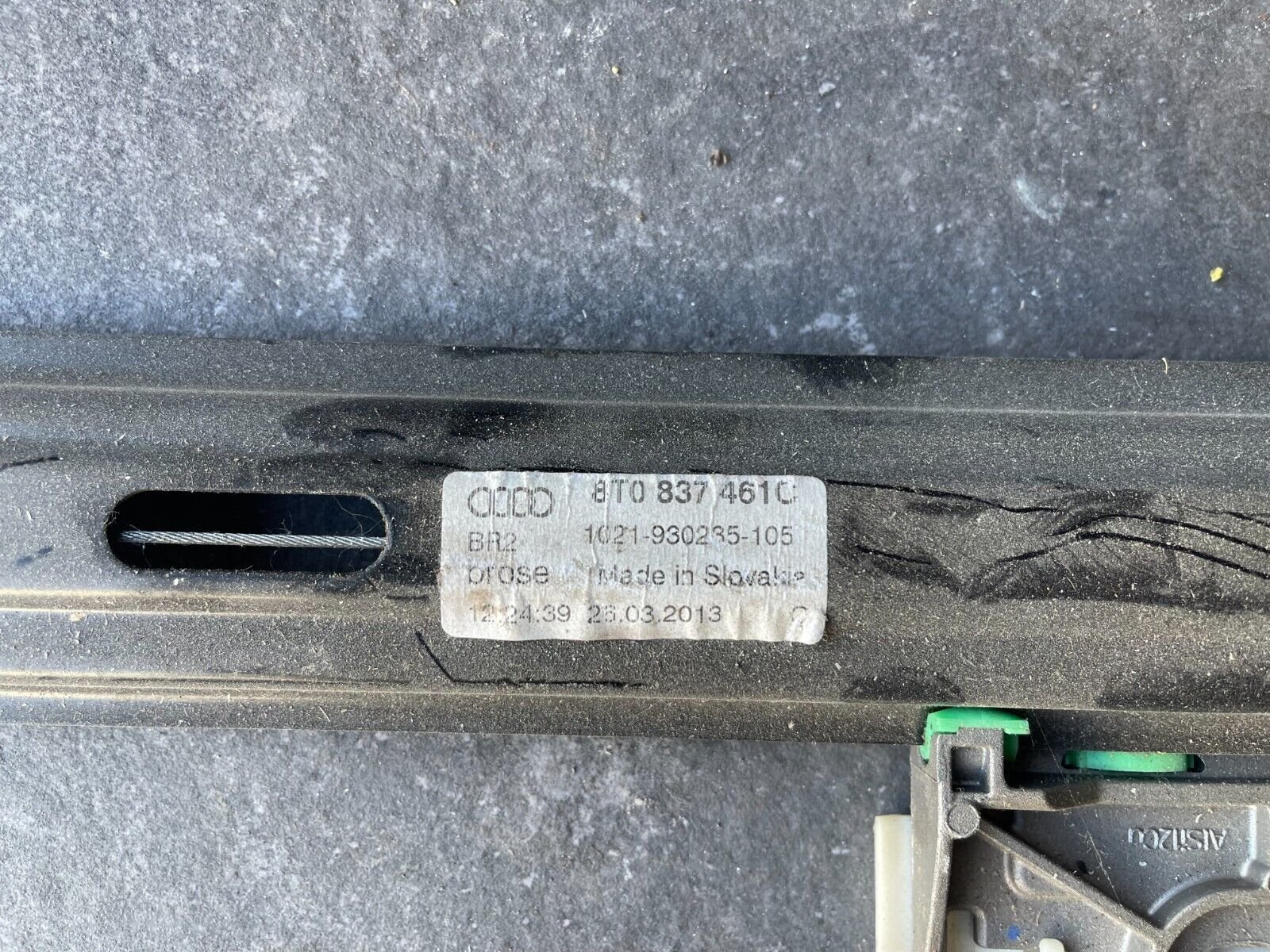 SYSTEME LEVE VITRE AVANT GAUCHE AUDI A5 COUPE REFERENCE: 8T0837461