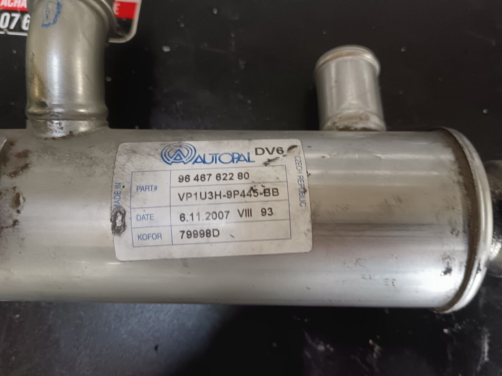 REFROIDISSEUR EGR PSA 1.6HDI REFERENCE: 9646762280