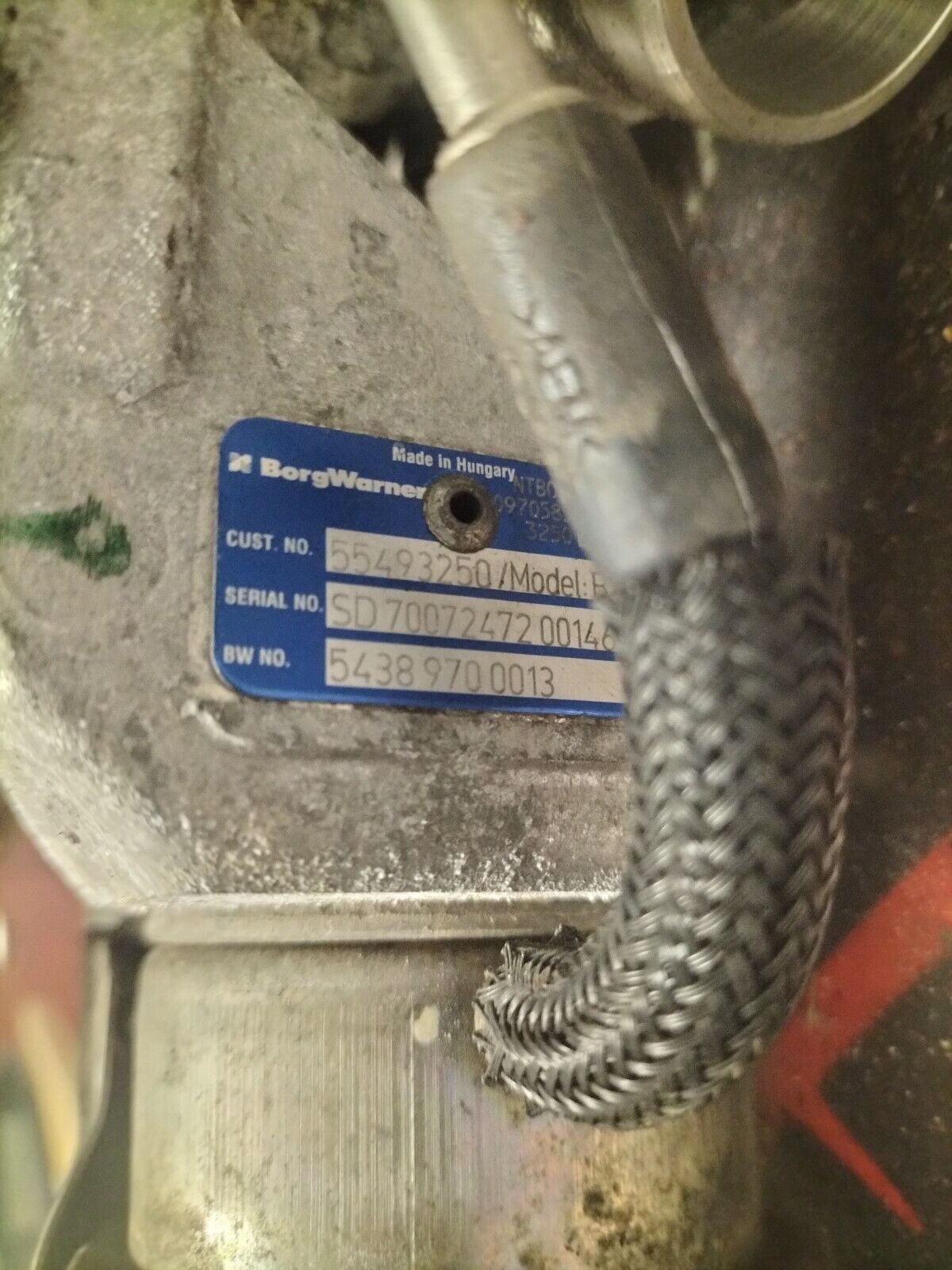 TURBOCOMPRESSEUR   OPEL MOKKA/ZAFIRA/INSIGNIA 1.6 CDTI  54389700013   55493250